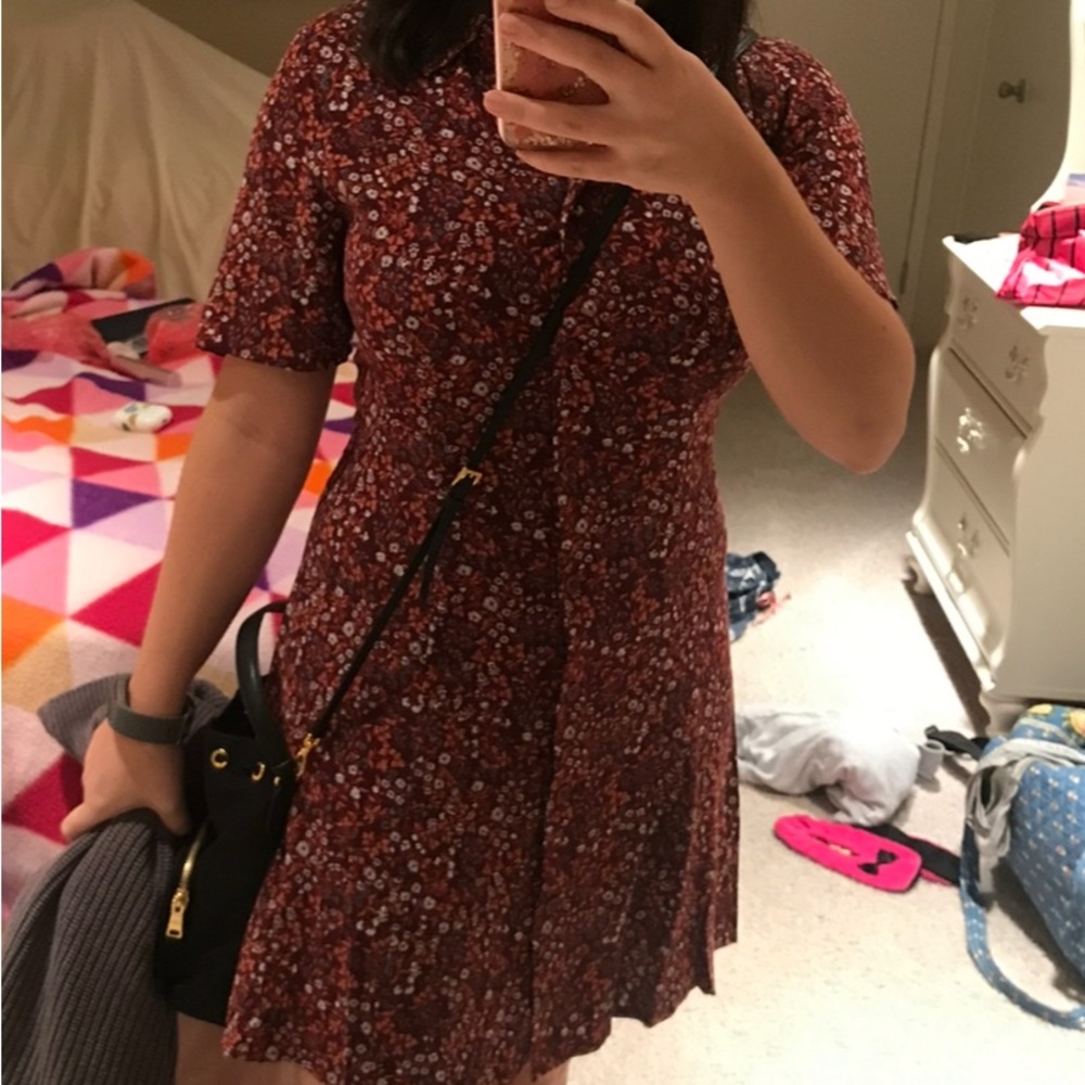 Reformation Red Floral Mini Dress